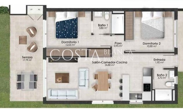 New Build - Apartment -
Alhama De Murcia - Condado De Alhama